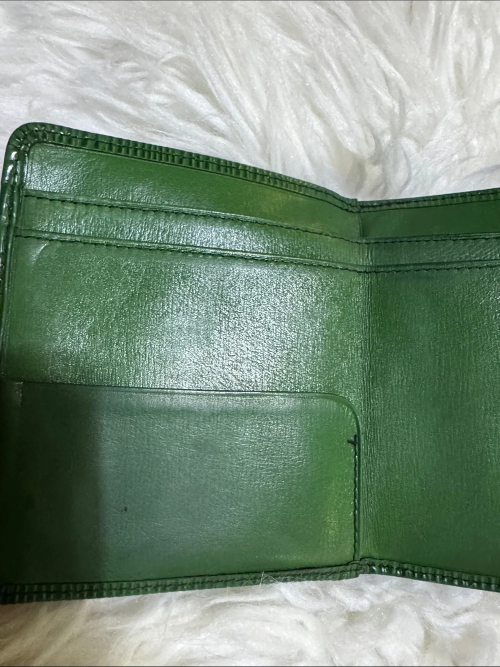 Vintage Louis Vuitton Green Epi Leather Compact Wallet